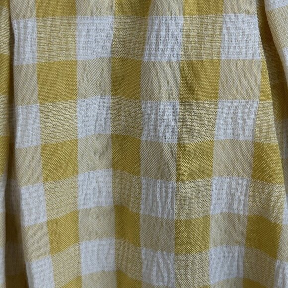 Mable Gold White Checkered Vintage Inspired Rockabilly Full Skirt Size Small - Picture 7 of 9